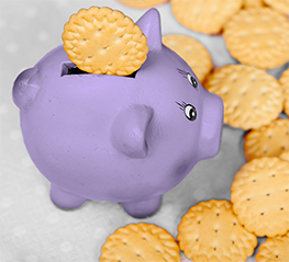image of a piggybank and cookies