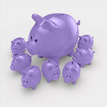 Cute piggybank image to reflect Child law