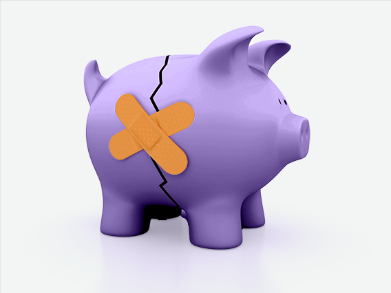 Cute piggybank image to reflect Personal Injury Law